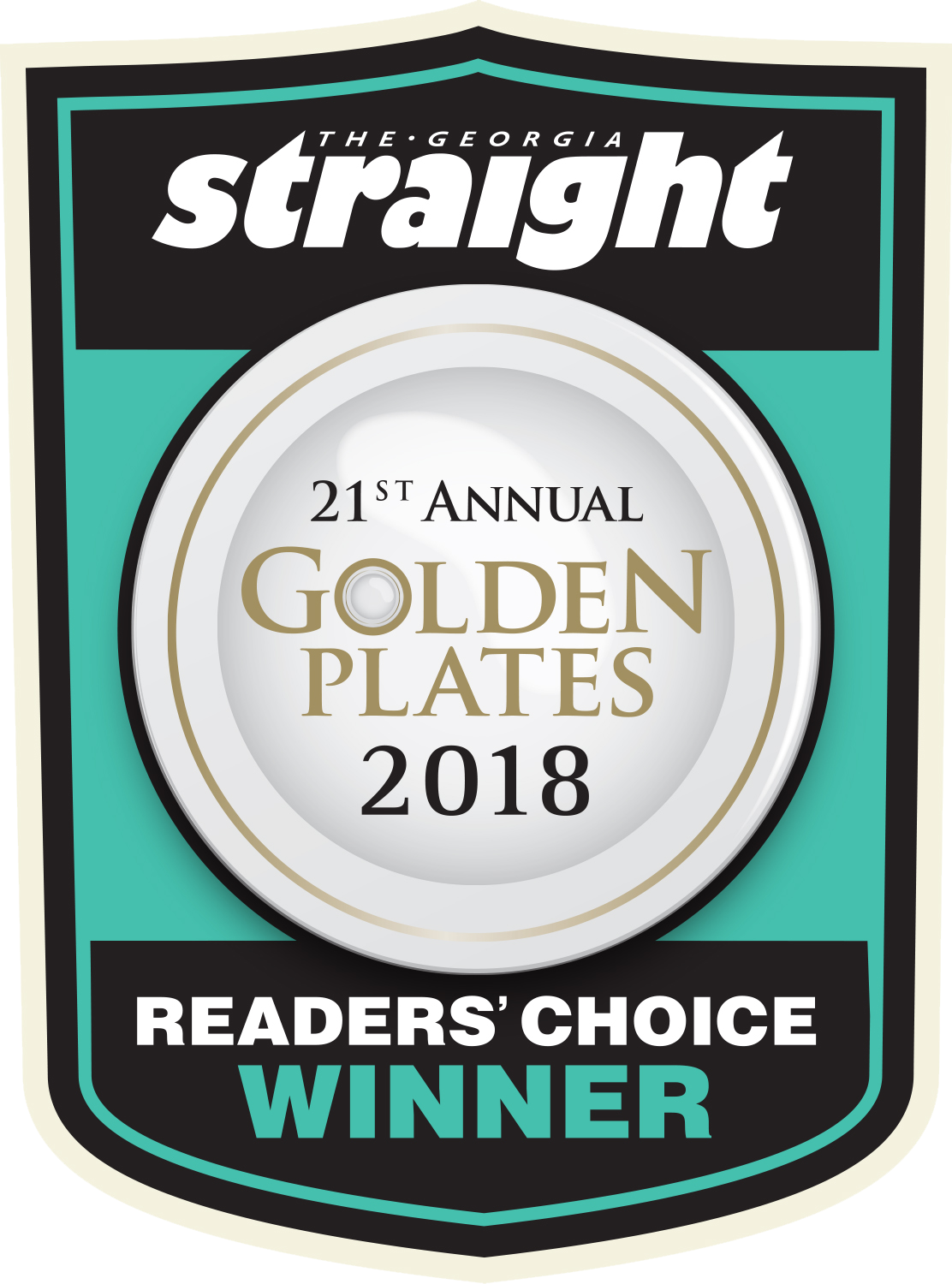 Straight Golden Plates Award 2018 Blue Canoe Waterfront